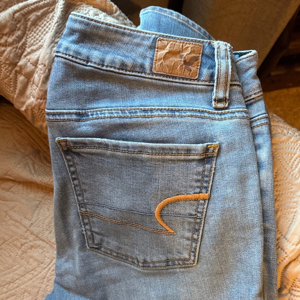 American Eagle Classic Blue Straight Leg Jeans